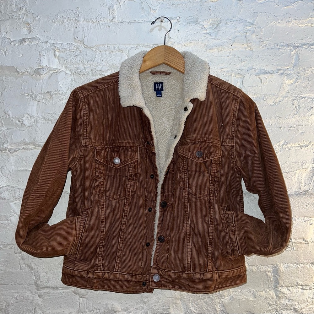 GAP Brown Corduroy Jacket with Sherpa Lining